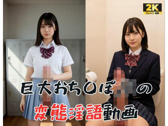 巨大おち〇ぽJKの変態淫語動画  エロ画像704770