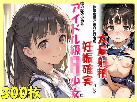 隣の席の小柄なアイドル級ロリ少女に、体育倉庫で膣内に何度も大量射精 妊娠確実プレイ  エロ画像706797