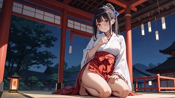 清楚な巫女スズと過ごす、罰当たりで濃厚な正月デート  エロ画像714786