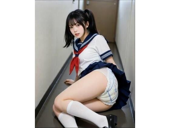 セーラー服とオムツ  エロ画像717110