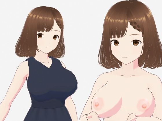 黒いワンピースの巨乳のお姉さん（セリフなし  3DCGモデル  イラスト集）  エロ画像719438