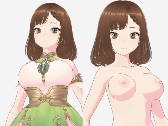 少しファンタジーっぽい衣装の巨乳のお姉さん（セリフなし  3DCGモデル  イラスト集）  エロ画像720582