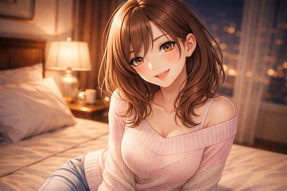 「夜のホテルで、彼女と。」  エロ画像729831