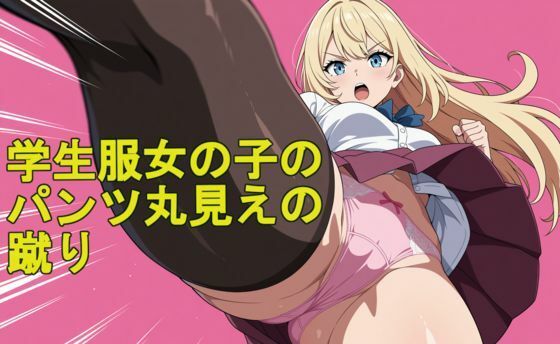 【動画付き】学生服女の子のパンツ丸見えの蹴り  エロ画像730268