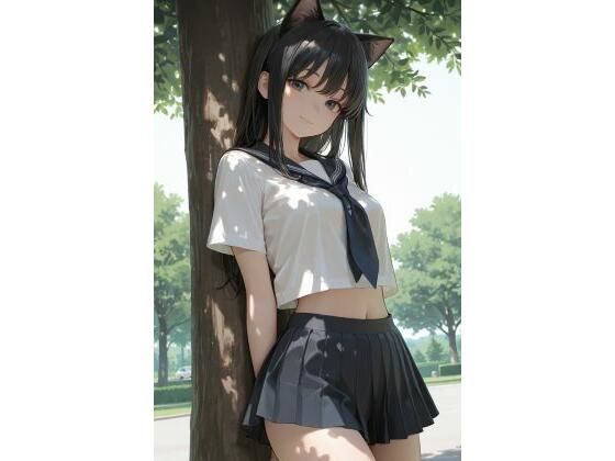 猫耳JKと木の下で  エロ画像731111