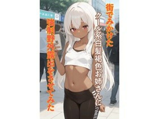 街でみかけたクール系白髪褐色お姉さんに強●野外露出をさせてみた  エロ画像733466