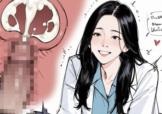 女医さんに騎乗位で抜いてもらう患者。断面図付き  エロ画像739609