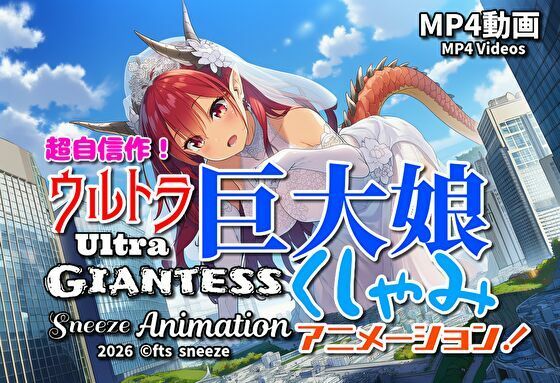 【超自信作！】ウルトラ巨大娘くしゃみアニメーション！/ Ultra Giantess Sneeze Animation！  エロ画像740505